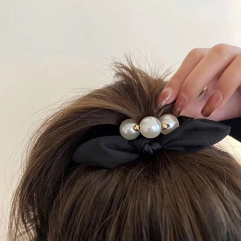 ヘアゴム パール リボン 髪ゴム 韓国 レディース ヘアアクセサリー 髪飾り髪留め まとめ髪 大人かわいい おしゃれ ファッション小物 リングゴム プレゼント 99QNSP-002