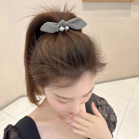 ヘアゴム パール リボン 髪ゴム 韓国 レディース ヘアアクセサリー 髪飾り髪留め まとめ髪 大人かわいい おしゃれ ファッション小物 リングゴム プレゼント 99QNSP-002