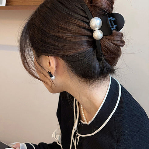 バンスクリップ ヘアクリップ 韓国風 ヘアアクセサリー レディース 髪留め フェイクパール ヘアアレンジ オルチャン 大人可愛い ヘアスタイル 99QNSP-003