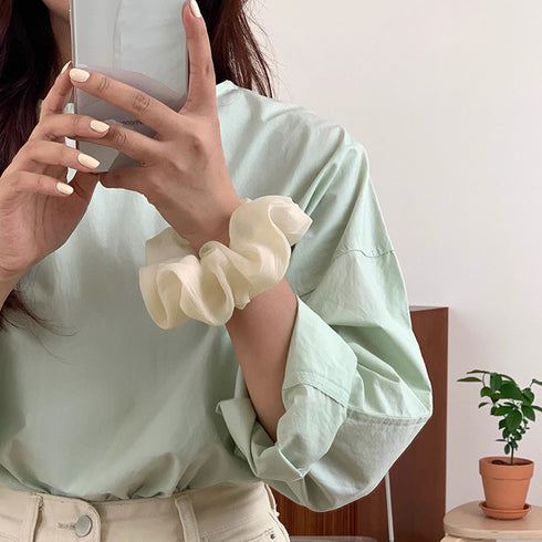 シュシュ ヘアゴム まとめ髪 髪飾り韓国 レディース ヘアアクセサリー ヘアアレンジ 簡単 髪留め シンプル カジュアル 大人 通勤 プレゼント フェミニン 雑貨 99QNSP-009