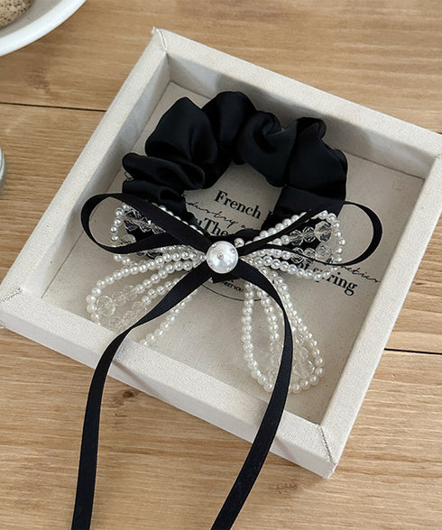 シュシュ クリップ パール 蝶結び レディース ヘアアクセサリー ヘアアレンジ 髪留め オルチャン おしゃれ 大人 可愛い プレゼント 女子会 パーティー 99QNSP-014