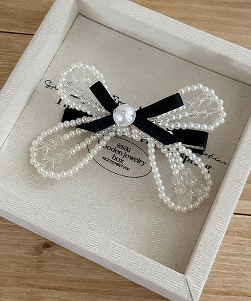 シュシュ クリップ パール 蝶結び レディース ヘアアクセサリー ヘアアレンジ 髪留め オルチャン おしゃれ 大人 可愛い プレゼント 女子会 パーティー 99QNSP-014