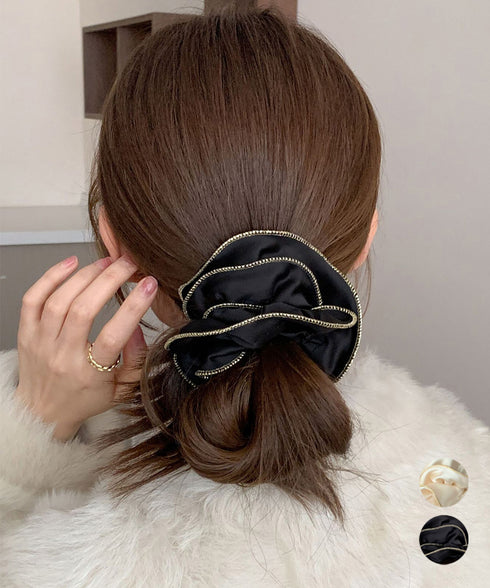 サテンシュシュ ヘアゴム ボリューム レディース ヘアアレンジ 髪留め 髪飾り お団子 オルチャン おしゃれ カジュアル 大人っぽい 可愛い 雑貨小物 99QNSP-016