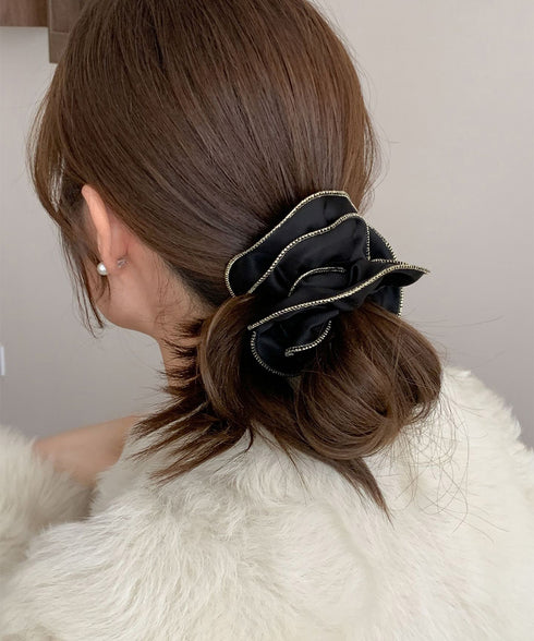 サテンシュシュ ヘアゴム ボリューム レディース ヘアアレンジ 髪留め 髪飾り お団子 オルチャン おしゃれ カジュアル 大人っぽい 可愛い 雑貨小物 99QNSP-016