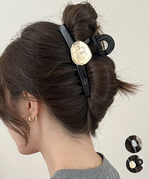 ヘアクリップ レディース メタル飾り バンスクリップ ヘアアクセサリー 大人女性 可愛い 髪留め まとめ髪 髪飾り 韓国ファッション オフイスカジュアル 99QNSP-017