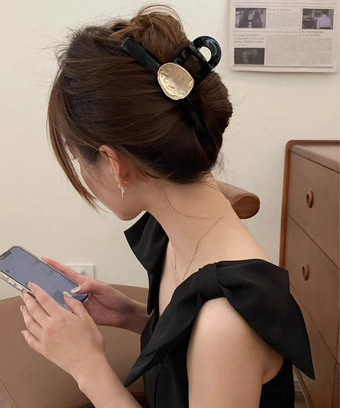 ヘアクリップ レディース メタル飾り バンスクリップ ヘアアクセサリー 大人女性 可愛い 髪留め まとめ髪 髪飾り 韓国ファッション オフイスカジュアル 99QNSP-017