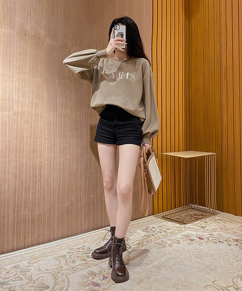 ショートブーツ レースアップ レディース 厚底ブーツ 韓国 バックファスナー 靴 ワークブーツ 秋冬 ローヒール 美脚 歩きやすい 通勤 通学 履きやすいくつ 99RCSM-001