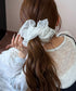 パール付きシュシュ 透け感ヘアゴム ヘアアクセサリー 髪飾り フェイクパール まとめ髪 大人っぽい きれいめ 可愛い おしゃれ お団子 ヘアグッズ 簡単 99RMSP-001