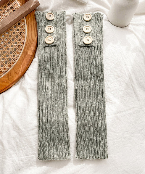 レッグウォーマー 靴下 ルームソックス レディース ニットレッグカバー ボダン飾り 暖かい 防寒グッズ おしゃれ コスプレ 寒さ対策 ボリューム 99RSWY-001