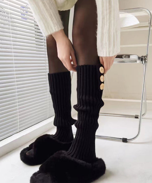 レッグウォーマー 靴下 ルームソックス レディース ニットレッグカバー ボダン飾り 暖かい 防寒グッズ おしゃれ コスプレ 寒さ対策 ボリューム 99RSWY-001