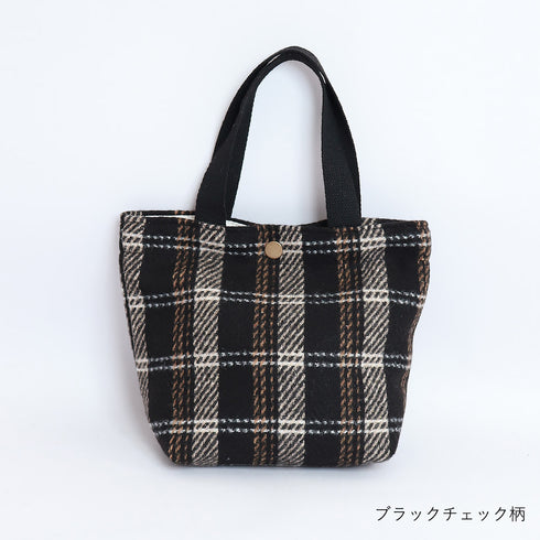 ミニトートバッグ レディース 11色 韓国 ハンドバッグ サブバッグ チェック柄 千鳥格柄 可愛い オシャレ シンプル 手提げ 収納バッグ お散歩バッグ 人気 99SUBB-016