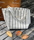 トートバッグ 綿麻 ストライプ柄 韓国風 レディース 肩掛けバッグ 軽量バッグ 大きめ a4収納 大容量 カジュアル 大人 可愛い 通勤通学 韓国ファッション 99SUBB-024