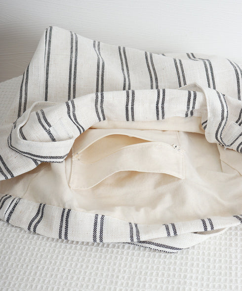 トートバッグ 綿麻 ストライプ柄 韓国風 レディース 肩掛けバッグ 軽量バッグ 大きめ a4収納 大容量 カジュアル 大人 可愛い 通勤通学 韓国ファッション 99SUBB-024