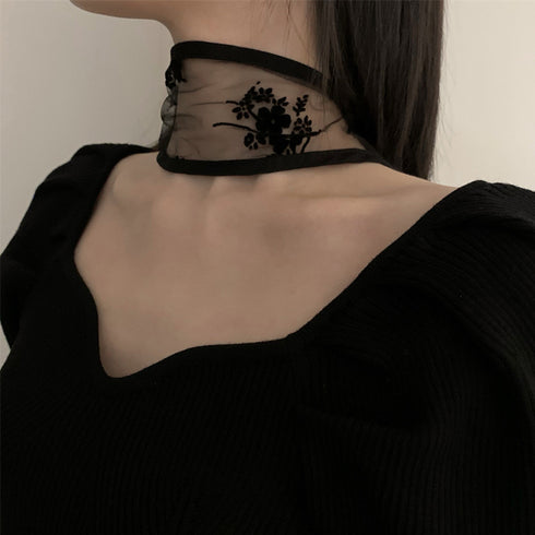 レースヘアバンド スカーフ リボン 韓国 ヘアアクセサリー ネックスカーフ バッグスカーフ 髪飾り髪留め 可愛い 柄スカーフ トレンド おしゃれ 万能アイテム 99SXDZ-002