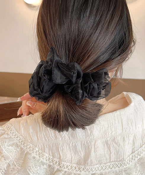 シュシュ オーガンジー ボリューム 3色 レディース 韓国 ヘアゴム ハート柄ヘアアレンジ 髪留め 髪飾り オルチャン おしゃれ 上品 大人可愛い デート 発表会 99SXDZ-003