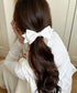 バナナクリップ ドット柄リボン 韓国風 レディース ヘアアクセサリー まとめ髪 髪留め ハーフアップ ヘアアレンジ おしゃれ 大人可愛い カジュアル プレゼント 99SXSP-001