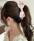 バナナクリップ ドット柄リボン 韓国風 レディース ヘアアクセサリー まとめ髪 髪留め ハーフアップ ヘアアレンジ おしゃれ 大人可愛い カジュアル プレゼント 99SXSP-001