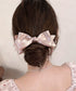バナナクリップ ドット柄リボン 韓国風 レディース ヘアアクセサリー まとめ髪 髪留め ハーフアップ ヘアアレンジ おしゃれ 大人可愛い カジュアル プレゼント 99SXSP-001