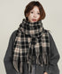 大判マフラー チェック柄 秋冬レディース ストール ショール ロング ボリューム 羽織り 防寒保温 フリンジ ふんわり 暖かい 大人可愛い おしゃれ お出掛け 99SYFS-004