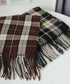 大判マフラー チェック柄 秋冬レディース ストール ショール ロング ボリューム 羽織り 防寒保温 フリンジ ふんわり 暖かい 大人可愛い おしゃれ お出掛け 99SYFS-004