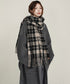 大判マフラー チェック柄 秋冬レディース ストール ショール ロング ボリューム 羽織り 防寒保温 フリンジ ふんわり 暖かい 大人可愛い おしゃれ お出掛け 99SYFS-004