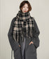 大判マフラー チェック柄 秋冬レディース ストール ショール ロング ボリューム 羽織り 防寒保温 フリンジ ふんわり 暖かい 大人可愛い おしゃれ お出掛け 99SYFS-004