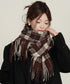 大判マフラー チェック柄 秋冬レディース ストール ショール ロング ボリューム 羽織り 防寒保温 フリンジ ふんわり 暖かい 大人可愛い おしゃれ お出掛け 99SYFS-004