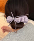 バナナクリップ サテン リボン 髪飾り レディース ヘアアクセサリー まとめ髪 ポニーテール 上品髪留め おしゃれ 大人可愛い まとめ髪 ヘアグッズ 発表会 99SYSP-001