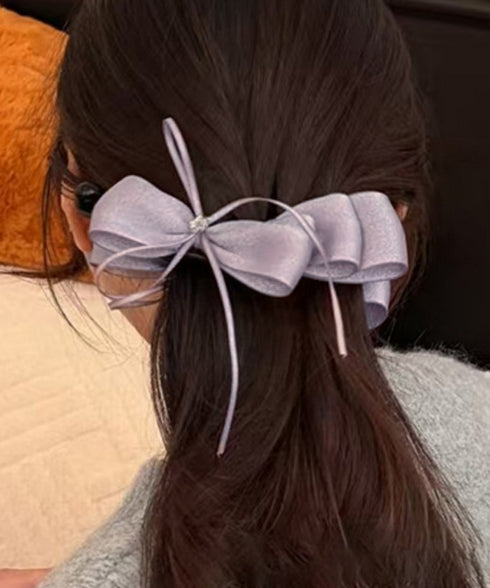 バナナクリップ サテン リボン 髪飾り レディース ヘアアクセサリー まとめ髪 ポニーテール 上品髪留め おしゃれ 大人可愛い まとめ髪 ヘアグッズ 発表会 99SYSP-001