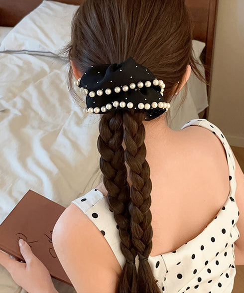 パール付きシュシュ ヘアゴム 韓国風 ヘアアクセサリー おしゃれ まとめ髪 簡単ヘアアレンジ 大人可愛い お団子ヘア ポニーテール ハーフアップグッズ 女子会 99TZSP-006