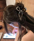 リボンバンスクリップ レオパード柄 人気 韓国風 ヘアアクセサリー 大きめ 髪留め まとめ髪 おしゃれ 大人可愛い オフイスカジュアル 小物 誕生日 プレゼント 99TZSP-011
