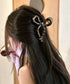 リボンバンスクリップ レオパード柄 人気 韓国風 ヘアアクセサリー 大きめ 髪留め まとめ髪 おしゃれ 大人可愛い オフイスカジュアル 小物 誕生日 プレゼント 99TZSP-011