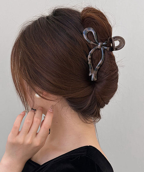 リボンバンスクリップ レオパード柄 人気 韓国風 ヘアアクセサリー 大きめ 髪留め まとめ髪 おしゃれ 大人可愛い オフイスカジュアル 小物 誕生日 プレゼント 99TZSP-011