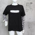 Tシャツ レディース トップス 重ね着風 カットソー ゼブラ柄 ロゴTシャツ デイリー ゆったり 長袖トップス 春秋冬 オルチャン シンプル 99WBX-008