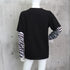 Tシャツ レディース トップス 重ね着風 カットソー ゼブラ柄 ロゴTシャツ デイリー ゆったり 長袖トップス 春秋冬 オルチャン シンプル 99WBX-008