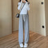 セミワイドパンツ 秋冬ルームウェア 韓国 レディースボトムス ストレートパンツ ロングパンツ ウエストゴム 暖かい カジュアル おしゃれ スウェットパンツ 99WLFS-009