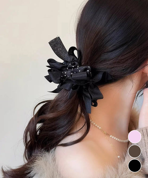 ヘアゴム 蝶結び シュシュ 韓国風 レディース ヘアアレンジ おしゃれ オルチャン 大人 可愛い 女子会 きれいめ お団子 ヘアグッズ 雑貨 99WYSM-001