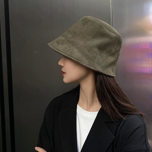 バケットハット スエード調レディース帽子 韓国風 折りたたみ帽子 おしゃれ きれいめ 可愛い 大人ハット カジュアル トレンド感 旅行 お出掛け 帽子 99XBMY-007