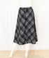フレアスカート チェック柄 美脚 春秋冬 レディース 膝下丈スカート きれいめ ウエストゴム ハイウエスト ボトムス 体型カバー 大人可愛い おしゃれ 韓国風 99XCFS-004