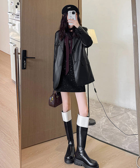 ミニスカート レディース キラキラ 秋冬 タイトスカート ハイウエスト ショート丈 膝上丈 着やせ 美脚 エレガント お洒落 シンプル 大人 オフィスカジュアル 99XCFS-007