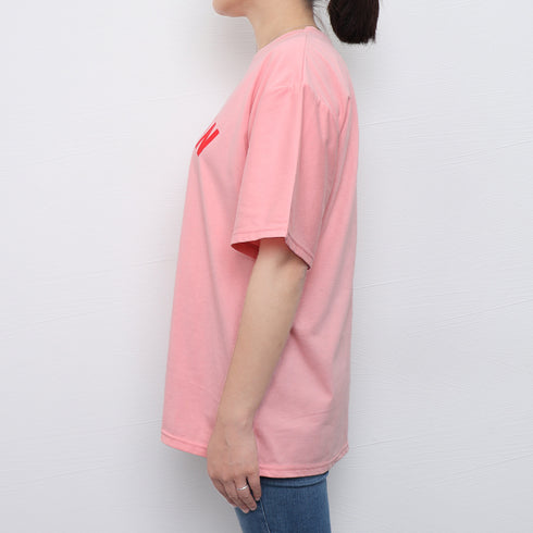 半袖Tシャツ レディース 韓国 英字ロゴ 全3色 プリントTシャツ カットソー シルエット 体型カバー ロング丈 ゆったり オルチャン カジュアル 古着風 99XHD-003