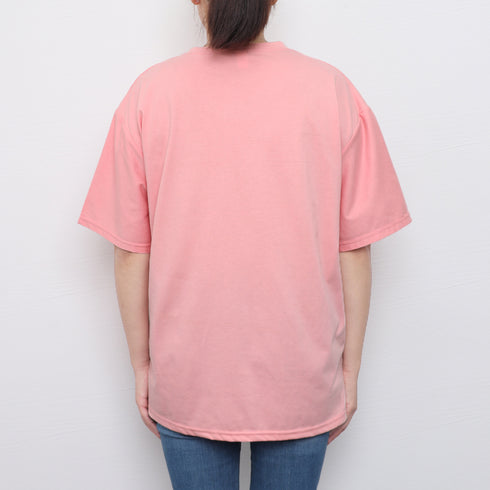 半袖Tシャツ レディース 韓国 英字ロゴ 全3色 プリントTシャツ カットソー シルエット 体型カバー ロング丈 ゆったり オルチャン カジュアル 古着風 99XHD-003