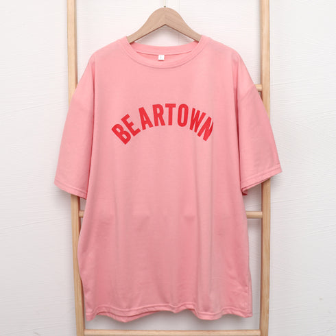 半袖Tシャツ レディース 韓国 英字ロゴ 全3色 プリントTシャツ カットソー シルエット 体型カバー ロング丈 ゆったり オルチャン カジュアル 古着風 99XHD-003