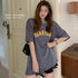 半袖Tシャツ レディース 韓国 英字ロゴ 全3色 プリントTシャツ カットソー シルエット 体型カバー ロング丈 ゆったり オルチャン カジュアル 古着風 99XHD-003