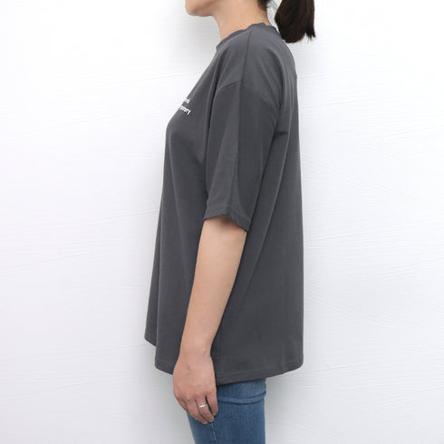 ワンポイント Tシャツ レディース 春夏 半袖Tシャツ トップス オルチャン ロング丈 ゆったり カットソー ラウンドネック カジュアル 韓国風 おしゃれ 99XHD-010