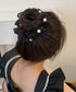 キラキラシュシュ 透け感 フェイクパール レディース 大人 可愛い ヘアゴム おしゃれ ヘアアレンジ 髪留め 髪飾り 簡単 まとめ髪 人気 デート 発表会 雑貨 99XHSP-001