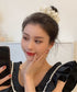 キラキラシュシュ 透け感 フェイクパール レディース 大人 可愛い ヘアゴム おしゃれ ヘアアレンジ 髪留め 髪飾り 簡単 まとめ髪 人気 デート 発表会 雑貨 99XHSP-001