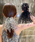 チュールシュシュ ハート 韓国風ヘアゴム レディース ヘアアクセサリー フェイクパール まとめ髪 髪留め おしゃれ カジュアルまとめ髪 ヘアアレンジグッズ 発表会 99XHSP-002