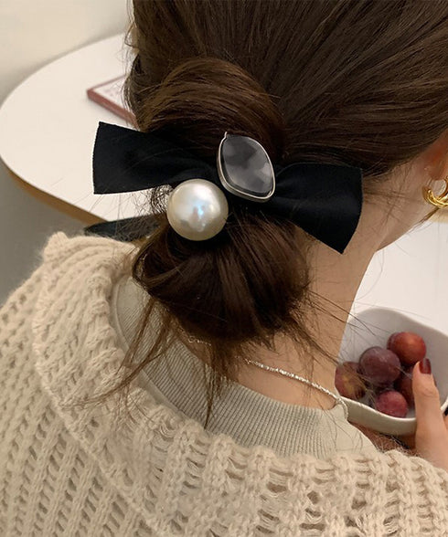 パールヘアゴム レディース ポニーテール ヘアアクセサリー まとめ髪 大人可愛い フェミニン シンプル デイリー オフィス 韓国風トレンド 新作髪留め プレゼント 99XHSP-006
