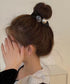パールヘアゴム レディース ポニーテール ヘアアクセサリー まとめ髪 大人可愛い フェミニン シンプル デイリー オフィス 韓国風トレンド 新作髪留め プレゼント 99XHSP-006